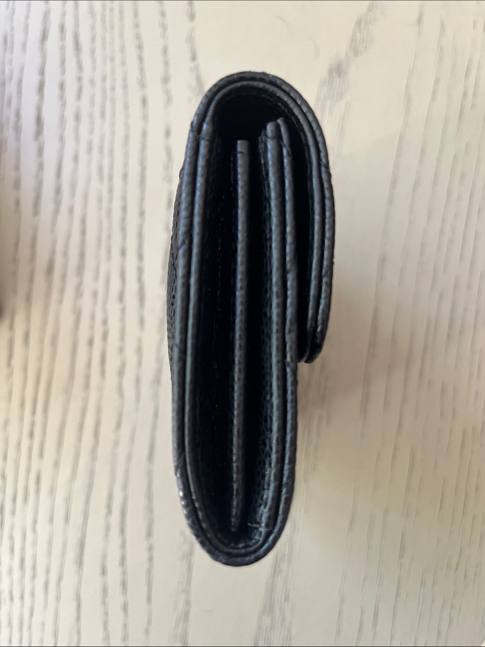Chanel Compact Card Case / Black Caviar CC - Picture 3 of 12